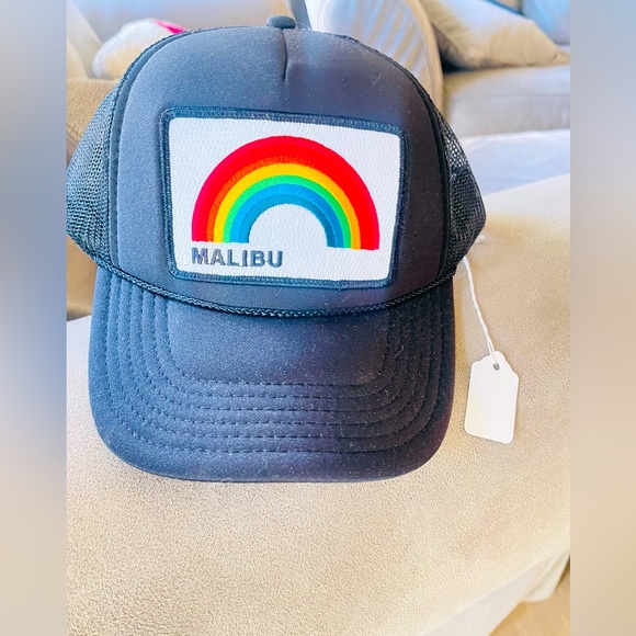 Aviator Nation Accessories - Aviator Nation Black Malibu Rainbow Hat. Brand New. NWT